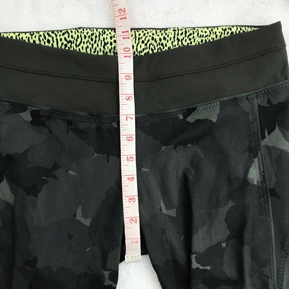 LULULEMON TRAINING TOUGH LEGGING PANT GREEN CAMO WOMENS 10 - Picture 8 of 15